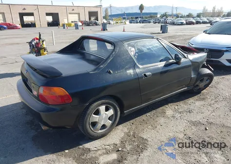 1993 Honda Civic Del Sol Si из США, поврежденный, VIN JHMEH6267PS011674